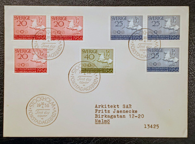 1956 FDC Olympia ratsastus