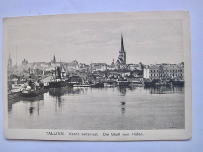 VANHA Postikortti Viro Eesti Estonia Tallinna Tallinn 1920-l