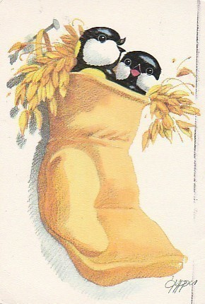Postikortti, Eläinaihe, eläimet ,lintu / linnut