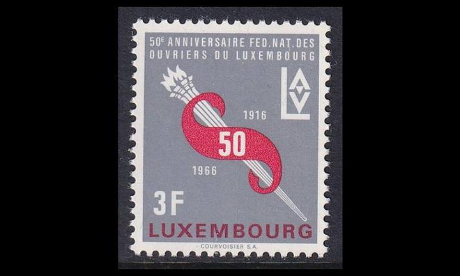 Luxemburg 723 ** Työntekijöiden liitto 50v (1966)