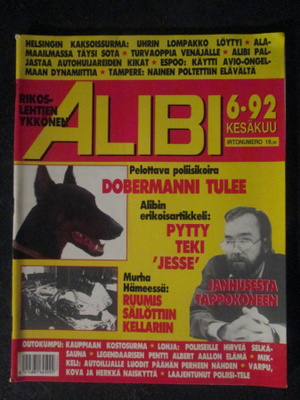 ALIBI RIKOKSIA KÄSITTELEVÄ LEHTI 6 / 1992