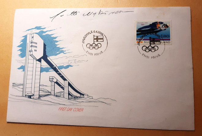 Ensipäivä kuori Matti Nykänen Calgary 1988 nimmareilla
