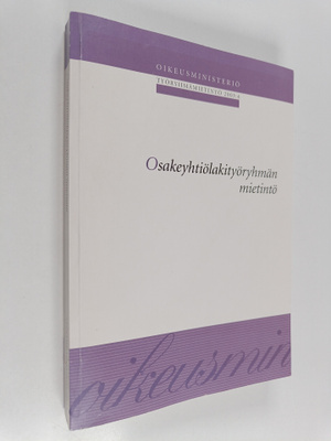Osakeyhtiölakityöryhmän mietintö