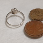 Hopea kukka sormus kivellä 925 - pikkukuva 3