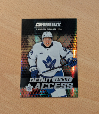 2025-26 Credentials Easton Cowan Debut Ticket Access /999