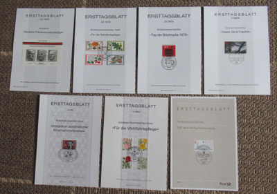 Berliini 7 kpl FDC kortit kerralla