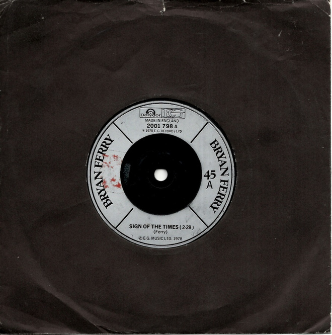BRYAN FERRY: Sign Of The Times / Four Letter Love  7"