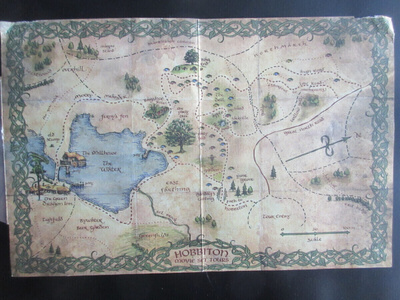 Hobbiton / Hobitti elokuvan kylän kartta.