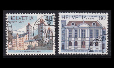 Sveitsi 1128-9 o Europa rakennusmuistomerkit (1978)