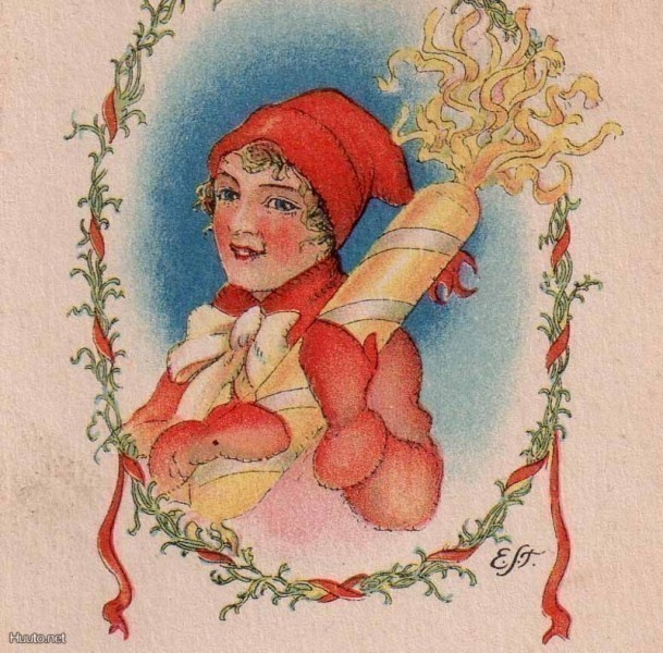LAPSET / Pojalla suuri paukkukaramelli kainalossa. 1930-l.