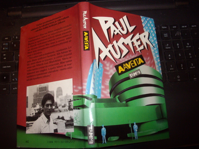 Paul Auster : Aaveita ( 1 p. 1988 ) Sis. postikulun