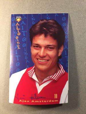 Mainoskortti Jari Litmanen vuodelta 1996