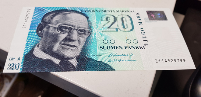 20 mk 1993 litt A lou-hein  kl 9 sileä