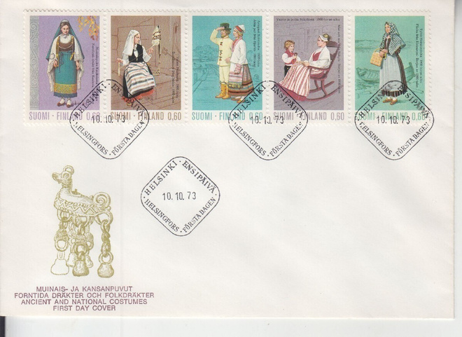 FDC  1973 Kansanpuvut