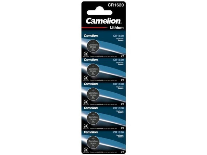 Camelion Lithium Nappiparistot CR1620, 3V, 5 kpl *UUSI*