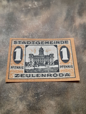 Notgeld 1 pfennig Zeulenroda 1920