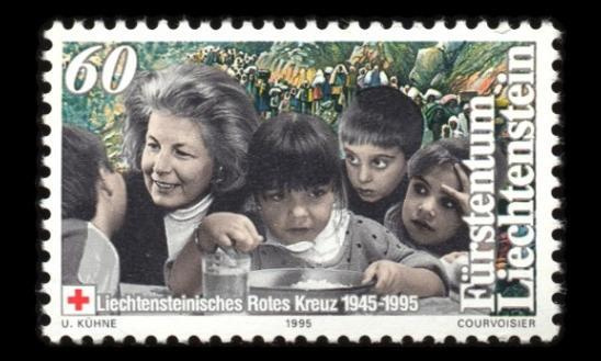 Liechtenstein 1105 ** Punainen Risti 50v (1995)