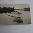 Kajaani, Lindbergin ranta, moottorivene, valokuvapk, p. 1952 - pikkukuva 1