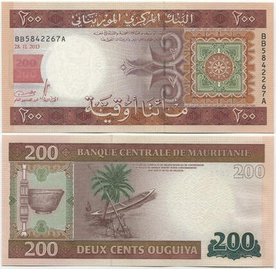 Mauritania 200 Ouguiya v.2013 (P-17) UNC