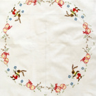 KIRJAILTU PÄÄSIÄISLIINA valkoinen Puuvilla 82cm x 85cm - pikkukuva 1
