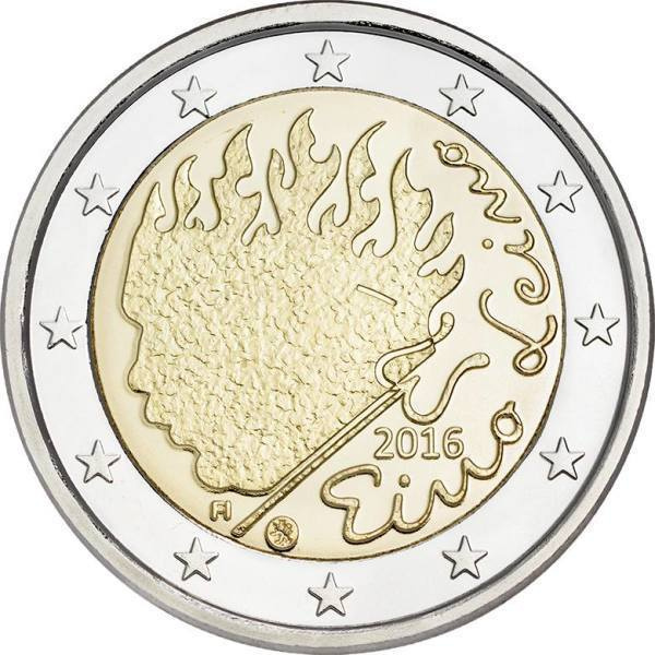 ** SUOMI 2€ 2016 Eino Leino pillerissä **