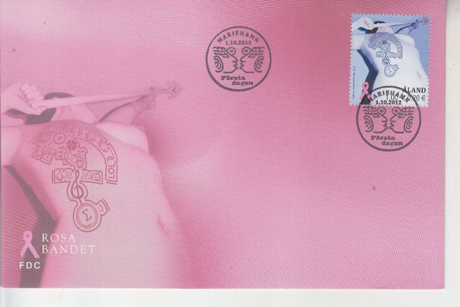 åland fdc 2012 rosa bandet
