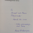 Aune Vähäkangas : Endangered love (signeerattu, tekijän o... - pikkukuva 2