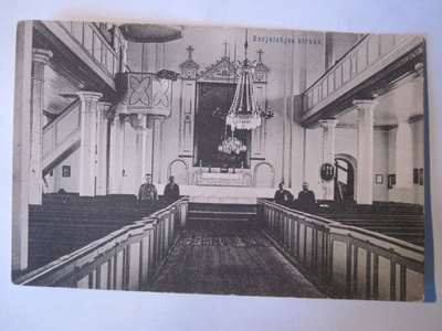 VANHA Postikortti Karjalohja Kirkko 1906