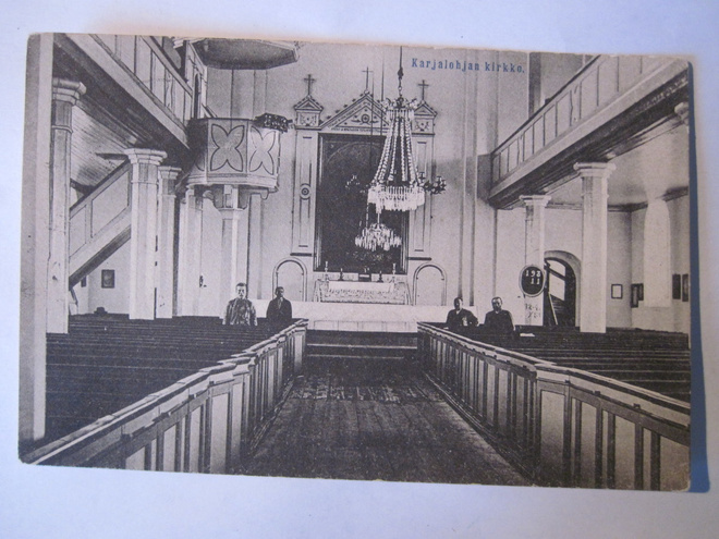 VANHA Postikortti Karjalohja Kirkko 1906