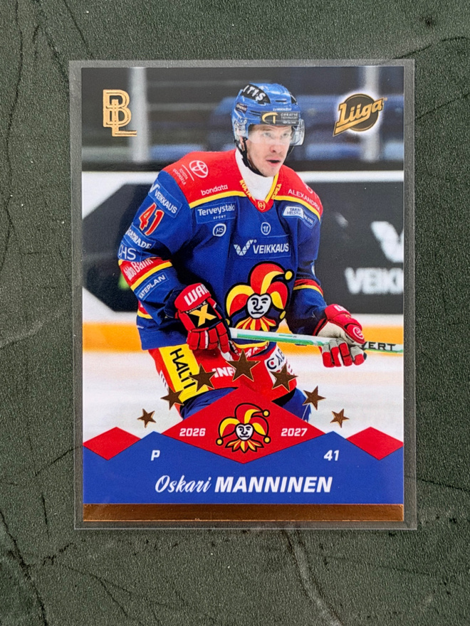 OSKARI MANNINEN JOKERIT BLUELINE GOLD /100