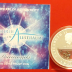 Australia,1 oz 999 hopeaa, Diamonds. HARVINAINEN. - pikkukuva 1