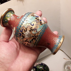 CLOISONNE KORISTE VAASI. , korkeus 13cm - pikkukuva 1