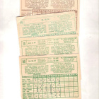 Veikkaus, vakiokupongin kannat, 4 kpl. , 1955 ja 3 x 1957. - pikkukuva 1
