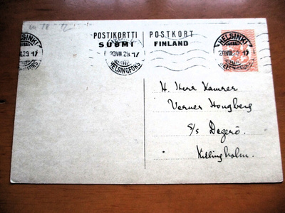 1929 Hki ehiö s/s Degeröllä Killingholmaan