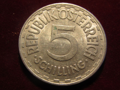 5 schilling  1952. Itävalta-Austria