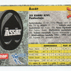 LEAF Jääkiekko n:o 25 1993 KARRI KIVI ÄSSÄT PORI - pikkukuva 3