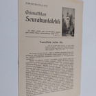 Orimattilan seurakuntalehti marraskuulla 1938 - pikkukuva 1