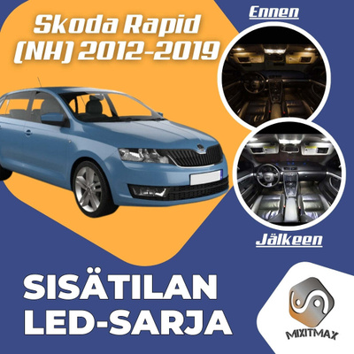Skoda Rapid (NH) Sisätilan LED-sarja 9-osainen