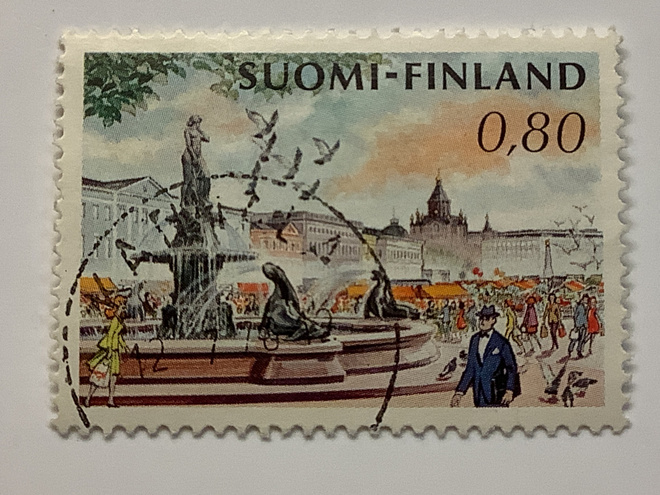 787 / 1976 Helsiningin Kauppatori 0,80 mk o leimattu