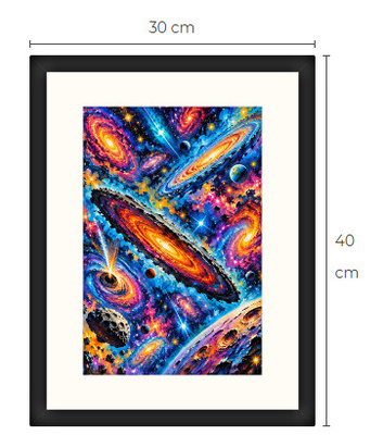 Uusi Avaruus art print kehystetty 30 cm x 40 cm