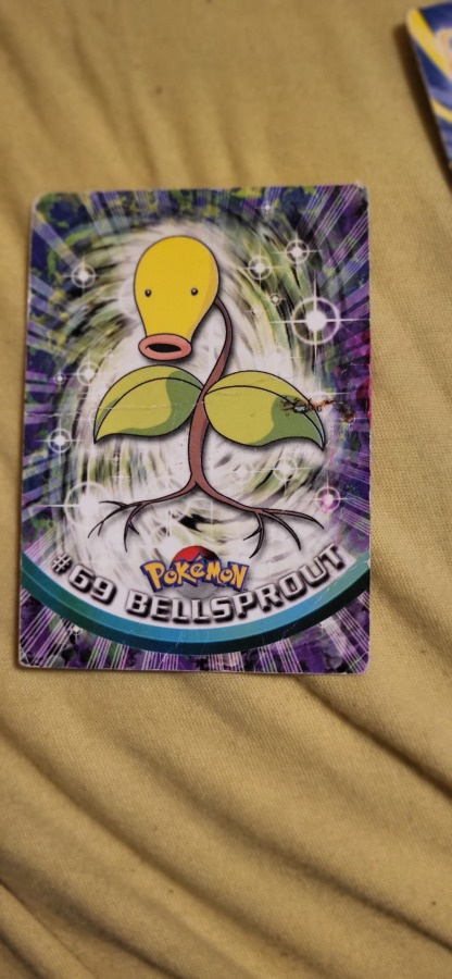 Pokemon Topps TV Animation Edition #69 Bellsprout Blue Logo