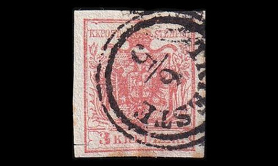 Itävalta 3_Y o Vaakuna 3 Kr TRIESTE (1850)