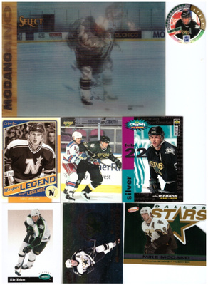 8 x MIKE MODANO Stars, Erikois ym. Kortteja