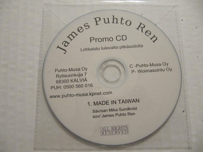 James Puhto-Ren Made In Taiwan CD sinkku hyväkuntoinen