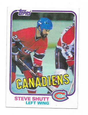 1981-82 Topps #34 Steve Shutt Montreal Canadiens
