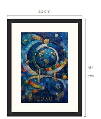 Uusi SDG Kestävä kehitys 2030 art print taulu 30 cm x 40 cm