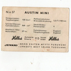 Purkkakuva Hellas Autosarja n:o 57 AUSTIN MINI - pikkukuva 2