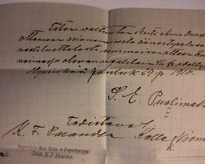 Valtakirja, äänestys, 1910.