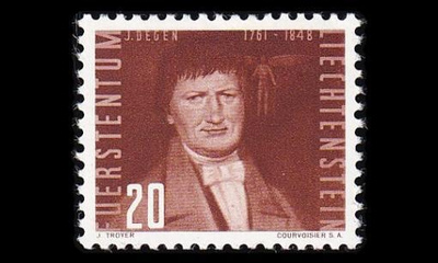 Liechtenstein 259b ** Ilmailu 20 punertavanruskea (1948)