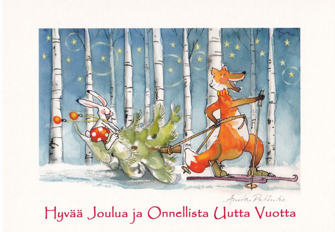 Joulukortti  Anita Polkutie